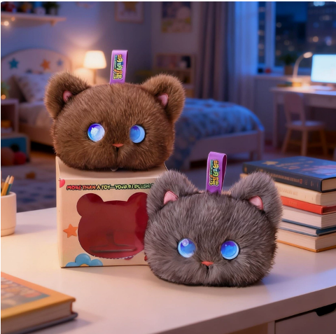 Cat Toys - AI Schreibtisch-Katzen-Plüschtier G6-009, 10cm Stofftier mit