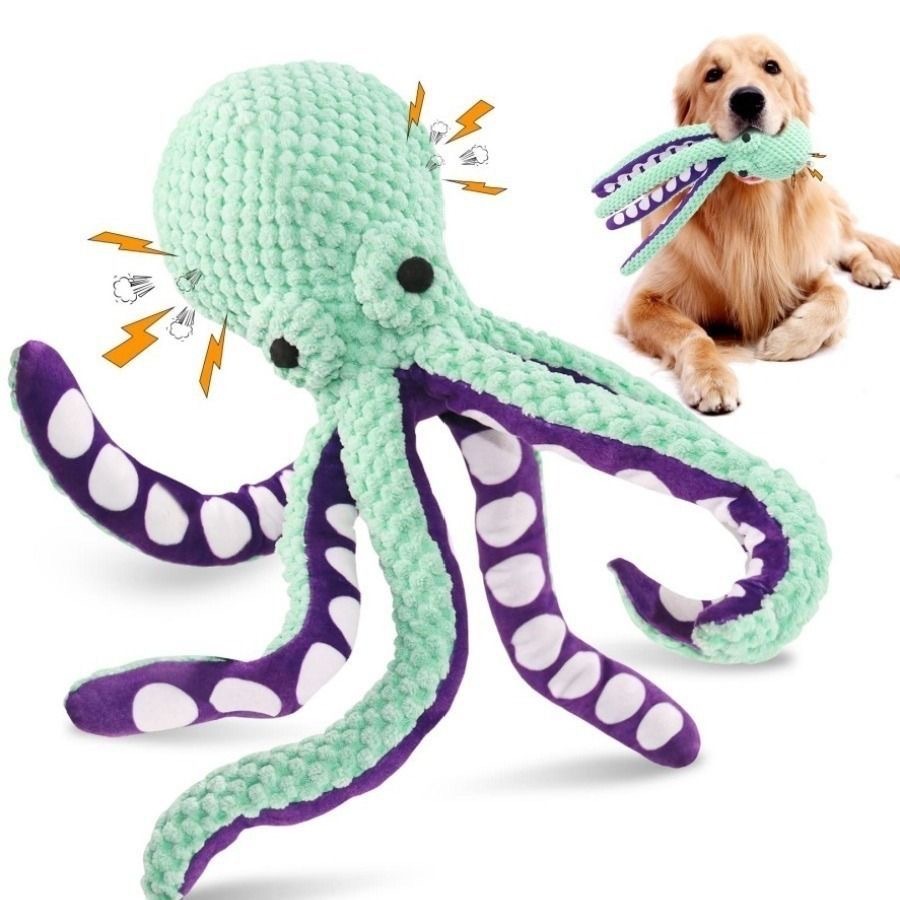 Quietschendes Oktopus-Plüsch-H – Indestructible Dog Chew Toy Bewertung und Preis